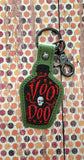 Voo Doo Bottle Digital Embroidery Pattern Snap Tab / Keychain, 4X4 Hoop