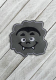 Dracula Halloween Coaster ITH Digital Design Pattern, 4X4 Hoop