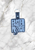 Faster Pussycat ITH Digital Embroidery Pattern, Snap Tab / Keychain, 4X4 Hoop