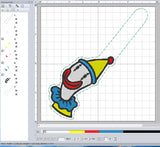 ITH Digital Embroidery Pattern for ADC Kaufmo Snap Tab / Keychain, 4X4 Hoop