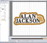 ITH Digital Embroidery Pattern for Alan Jackson Patch, 4X4 Hoop
