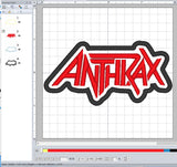 ITH Digital Embroidery Pattern for Anthrax Patch, 4X4 Hoop
