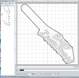 ITH Digital Embroidery Pattern for Bailey Zimmerman Snap Tab / Keychain, 4X4 Hoop