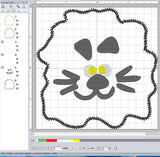 Black Cat Halloween Coaster ITH Digital Pattern, 4X4 Hoop