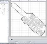 ITH Digital Embroidery Pattern for Blake Shelton Snap Tab / Keychain, 4X4 Hoop