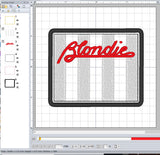 ITH Digital Embroidery Pattern For Blondie Patch, 4X4 Hoop