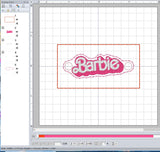 ITH Digital Embroidery Pattern for Bracelet Charm Barbie, 4X4 Hoop