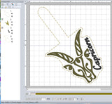 ITH Digital Embroidery Pattern for Capricorn Zodiac Snap Tab / Key Chain, 4X4 Hoop