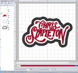 ITH Digital Embroidery Pattern for Chris Stapleton Patch, 4X4 Hoop