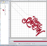 ITH Digital Embroidery Pattern for Chris Stapleton Snap Tab / Keychain, 4X4 Hoop