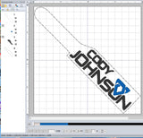 ITH Digital Embroidery Pattern for Cody Johnson Snap Tab / Keychain, 4X4 Hoop