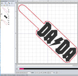 ITH Digital Embroidery Pattern for DA/DA Snap Tab / Key Chain, 4X4 Hoop