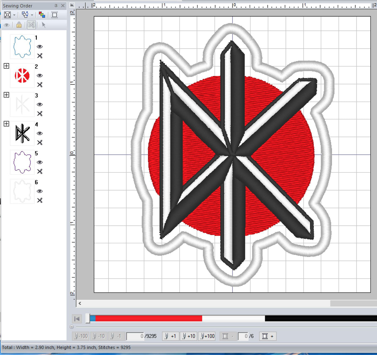 ITH Digital Embroidery Pattern for Dead Kennedys Patch 3