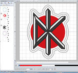 ITH Digital Embroidery Pattern for Dead Kennedys Patch 3"X3.75", 4X4 Hoop
