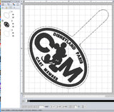 ITH Digital Embroidery Pattern for D-Land Paris C Member Snap Tab / Keychain, 4X4 Hoop