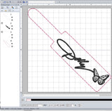 ITH Digital Embroidery Pattern for Dolly Butterfly Snap Tab / Keychain, 4X4 Hoop