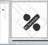 ITH Digital Embroidery Pattern for Ed Sheeran Snap Tab / Keychain, 4X4 Hoop