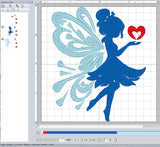 ITH Digital Embroidery Pattern for Fairy of Love 2 Stand Alone, 4X4 Hoop