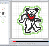 ITH Digital Embroidery Pattern for G Bear Patch, 4X4 Hoop