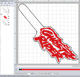 ITH Digital Embroider Pattern for Ghost Rider Snap Tab/ Keychain, 4X4 Hoop