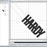 ITH Digital Embroidery Pattern for Hardy Snap Tab / Keychain, 4X4 Hoop
