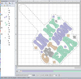 ITH Digital Embroidery Pattern for In My Cat Mom ERA Snap Tab / Keychain, 4X4 Hoop