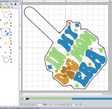 ITH Digital Embroidery Pattern for In My Dog Mom ERA Snap Tab / Keychain, 4X4 Hoop