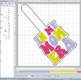 ITH Digital Embroidery Pattern for In My Mom ERA Snap Tab / Key Chain, 4X4 Hoop