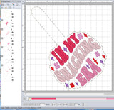 ITH Digital Embroidery Pattern for In My Snacking ERA Snap Tab / Keychain, 4X4 Hoop