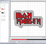 ITH Digital Embroidery Pattern for Iron Maiden Patch, 4X4 Hoop
