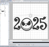 ITH Digital Embroidery Pattern for Jack S 2025 Ornament, 4X4 Hoop