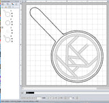 ITH Digital Embroidery Pattern for Kane B Snap Tab / Keychain, 4X4 Hoop