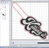 ITH Digital Embroidery Pattern for Killing It Snap Tab / Keychain, 4X4 Hoop