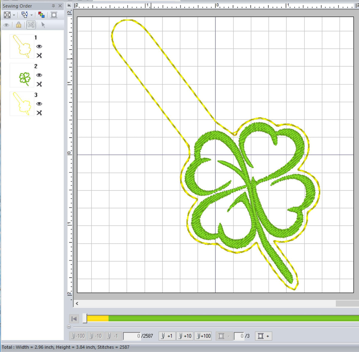 ITH Digital Embroidery Pattern for Loving Clover Snap Tab / Key Chain ...