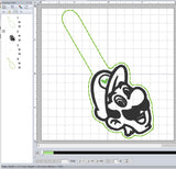 ITH Digital Embroidery Pattern for Italian Green L Guy Snap Tab / Key Chain, 4X4 Hoop