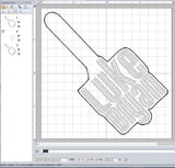 ITH Digital Embroidery Pattern for Luke Bryan Snap Tab / Keychain, 4X4 Hoop