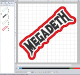 ITH Digital Embroidery Pattern for Megadeth Patch, 4X4 Hoop