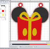 ITH Digital Embroidery Pattern for Mick Package Banner/Garland Piece, 4X4 Hoop