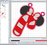 ITH Digital Embroidery Pattern for Minn Candy Cane Banner/Garland Piece, 4X4 Hoop