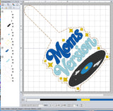 ITH Digital Embroidery Pattern for Mom Version LP Snap Tab / Keychain, 4X4 Hoop