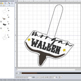 ITH Digital Embroidery Pattern for Morgan Wallen Snap Tab / Keychain, 4X4 Hoop