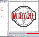 ITH Digital  Embroidery Pattern for Motley Crue Patch, 4X4 Hoop