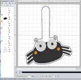 ITH Digital Embroidery Pattern for My Lil Spider Snap Tab / Key Chain, 4X4 Hoop