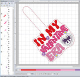 ITH Digital Embroidery Pattern for My Valentine ERA Snap Tab / Key Chain, 4X4 Hoop