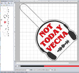 ITH Digital Embroidery Pattern for Not Today Vecna Snap Tab / Keychain, 4X4 Hoop