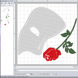 ITH Digital Embroidery Pattern for Phantom Of The Opera 4X4 Stand Alone, 4X4 Hoop