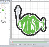 ITH Digital Embroidery Pattern for Phish Patch, 4X4 Hoop