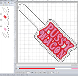 ITH Digital Embroidery Pattern for Pu$$y Wagon Snap Tab / Keychain, 4X4 Hoop