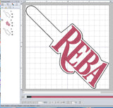 ITH Digital Embroidery Pattern for REBA Snap Tab / Keychain, 4X4 Hoop