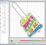ITH Digital Embroidery Pattern for Ready to Be Offended Snap Tab / Keychain, 4X4 Hoop